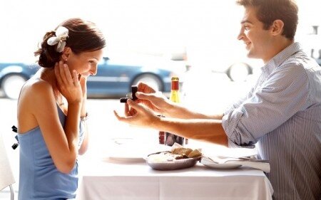 Обычное предложение замуж в кафе